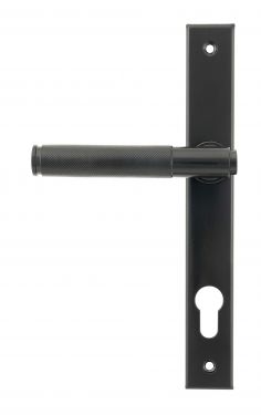 Click Here To Enlarge This Photo Of 45527 From The Anvil Black Brompton Slimline Lever Espag&period; Lock Set - 92mm centres - 212mm screw centres