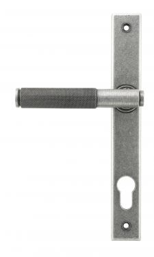 Click Here To Enlarge This Photo Of 45529 From The Anvil Pewter Brompton Slimline Lever Espag&period; Lock Set - 92mm centres - 212mm screw centres