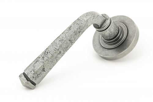 Click Here To Enlarge This Photo Of 45631 From The Anvil Pewter Avon Round Lever on Rose Set &lpar;Plain&rpar;