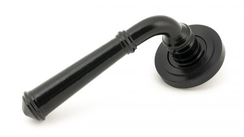 Click Here To Enlarge This Photo Of 45636 From The Anvil Black Regency Lever on Rose Set &lpar;Art Deco&rpar;