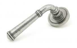 45644 From The Anvil Pewter Regency Lever on Rose Set &lpar;Art Deco&rpar;
