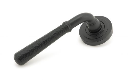 Click Here To Enlarge This Photo Of 45652 From The Anvil Matt Black Hammered Newbury Lever on Rose Set &lpar;Art Deco&rpar;