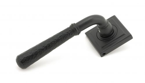 Click Here To Enlarge This Photo Of 45654 From The Anvil Matt Black Hammered Newbury Lever on Rose Set &lpar;Square&rpar;