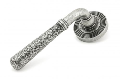 Click Here To Enlarge This Photo Of 45657 From The Anvil Pewter Hammered Newbury Lever on Rose Set &lpar;Beehive&rpar;