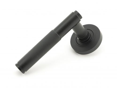 Click Here To Enlarge This Photo Of 45675 From The Anvil Matt Black Brompton Lever on Rose Set &lpar;Plain&rpar;