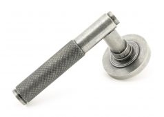 45679 From The Anvil Pewter Brompton Lever on Rose Set &lpar;Plain&rpar;