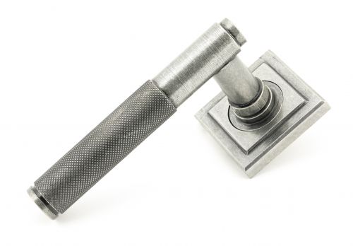 Click Here To Enlarge This Photo Of 45682 From The Anvil Pewter Brompton Lever on Rose Set &lpar;Square&rpar;
