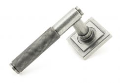 45682 From The Anvil Pewter Brompton Lever on Rose Set &lpar;Square&rpar;