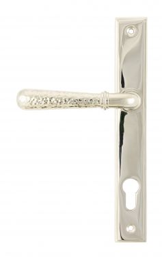 Click Here To Enlarge This Photo Of 45771 From The Anvil Polished Nickel Hammered Newbury Slimline Espag&period; Lock Set - 92mm centres - 212mm screw centres