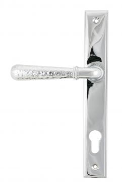 Click Here To Enlarge This Photo Of 45772 From The Anvil Polished Chrome Hammered Newbury Slimline Espag&period; Lock Set - 92mm centres - 212mm screw centres