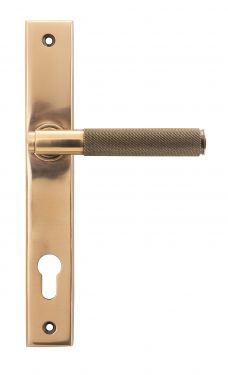 Click Here To Enlarge This Photo Of 45776 From The Anvil Polished Bronze Brompton Slimline Espag&period; Lock Set - 92mm centres - 212mm screw centres