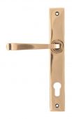45791 From The Anvil Polished Bronze Avon Slimline Espag&period; Lock Set - 92mm centres - 212mm screw centres