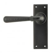 46222 From The Anvil Aged Bronze Hammered Newbury Lever Latch Set