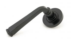 49957 From The Anvil Black Avon Round Lever on Rose Set &lpar;Plain&rpar; - Unsprung