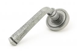 49966 From The Anvil Pewter Avon Round Lever on Rose Set &lpar;Art Deco&rpar; - Unsprung
