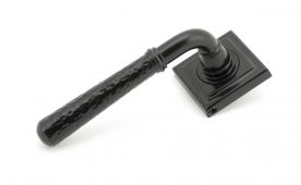 49984 From The Anvil Black Hammered Newbury Lever on Rose Set &lpar;Square&rpar; - Unsprung