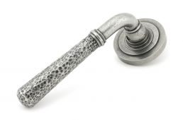 49990 From The Anvil Pewter Hammered Newbury Lever on Rose Set &lpar;Art Deco&rpar; - Unsprung