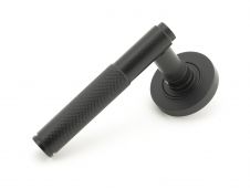 50009 From The Anvil Matt Black Brompton Lever on Rose Set &lpar;Plain&rpar; - Unsprung