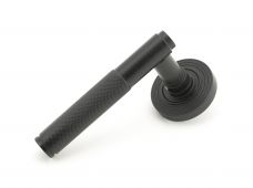 50011 From The Anvil Matt Black Brompton Lever on Rose Set &lpar;Beehive&rpar; - Unsprung