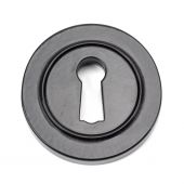 45695 From The Anvil Black Round Escutcheon &lpar;Plain&rpar;