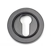45719 From The Anvil Black Round Euro Escutcheon &lpar;Plain&rpar;