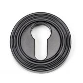 45721 From The Anvil Black Round Euro Escutcheon &lpar;Beehive&rpar;