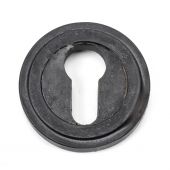 45724 From The Anvil External Beeswax Round Euro Escutcheon &lpar;Art Deco&rpar;