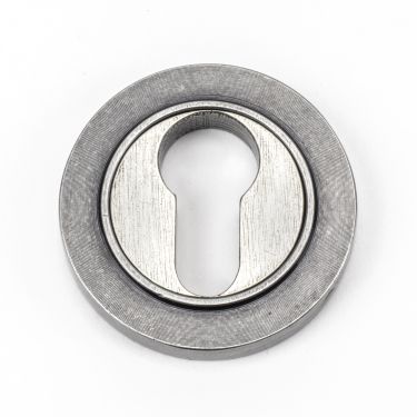 Click Here To Enlarge This Photo Of 45727 From The Anvil Pewter Round Euro Escutcheon &lpar;Plain&rpar;
