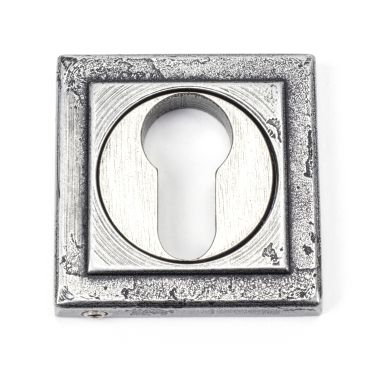 Click Here To Enlarge This Photo Of 45730 From The Anvil Pewter Round Euro Escutcheon &lpar;Square&rpar;