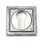 45730 From The Anvil Pewter Round Euro Escutcheon &lpar;Square&rpar;