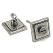 45754 From The Anvil Pewter Round Thumbturn Set &lpar;Square&rpar;