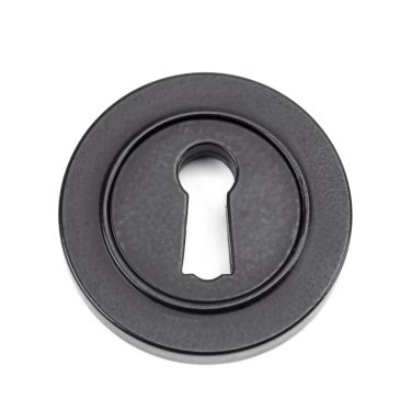 Click Here To Enlarge This Photo Of 49536 From The Anvil Matt Black Round Escutcheon &lpar;Plain&rpar;