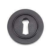 49536 From The Anvil Matt Black Round Escutcheon &lpar;Plain&rpar;