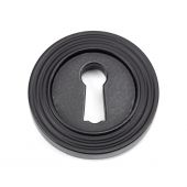 49538 From The Anvil Matt Black Round Escutcheon &lpar;Beehive&rpar;