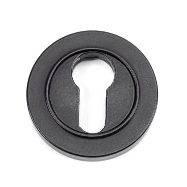 Click Here To Enlarge This Photo Of 49540 From The Anvil Matt Black Round Euro Escutcheon &lpar;Plain&rpar;