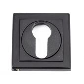 49543 From The Anvil Matt Black Square Euro Escutcheon &lpar;Square&rpar;