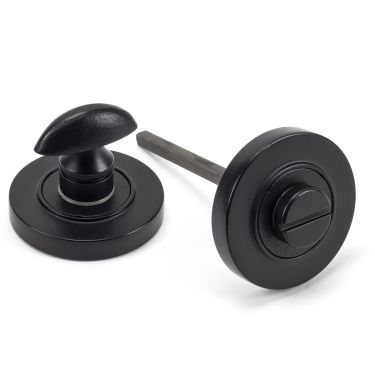Click Here To Enlarge This Photo Of 49544 From The Anvil Matt Black Round Thumbturn Set &lpar;Plain&rpar;