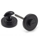 49544 From The Anvil Matt Black Round Thumbturn Set &lpar;Plain&rpar;