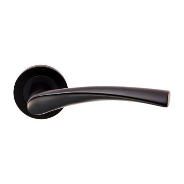 Click Here To Enlarge This Photo Of SWL1121MB - Carlisle Brass Eurospec 'Breeze' Designer Lever on Round Rose &lpar;G304&rpar; Matt Black