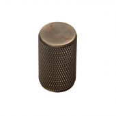 FTD702AB - Carlisle Brass Fingertip Design Knurled Knob 18mm dia &lpar;30mm projection&rpar; Antique Brass