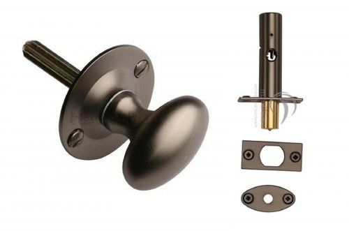Click Here To Enlarge This Photo Of BT5&plus;RB7-MB Heritage Brass Oval Thumbturn with Bolt Matt Bronze Finish