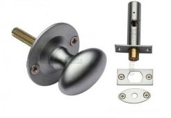 BT5&plus;RB7-SC Heritage Brass Oval Thumbturn with Bolt Satin Chrome Finish