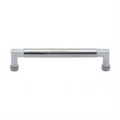 C0312 160-SC Heritage Brass Cabinet Pull Bauhaus Design 160mm ctc Satin Chrome Finish