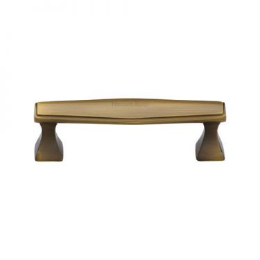 Click Here To Enlarge This Photo Of C0334 128-AT Heritage Brass Cabinet Pull Deco Design 128mm ctc Antique Brass Finish