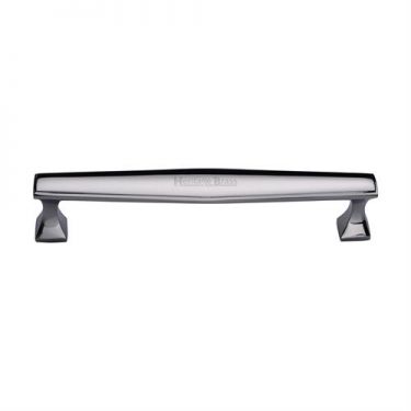 Click Here To Enlarge This Photo Of C0334 160-PC Heritage Brass Cabinet Pull Deco Design 160mm ctc Polished Chrome Finish