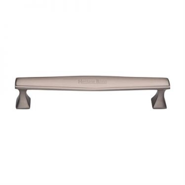 Click Here To Enlarge This Photo Of C0334 160-SN Heritage Brass Cabinet Pull Deco Design 160mm ctc Satin Nickel Finish