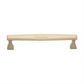 C0334 203-SB Heritage Brass Cabinet Pull Deco Design 203mm ctc Satin Brass Finish