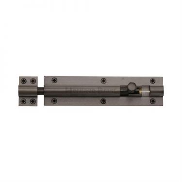 Click Here To Enlarge This Photo Of C1584 6-MB Heritage Brass Door Bolt Straight 6" x 1 &half;"" Matt Bronze Finish