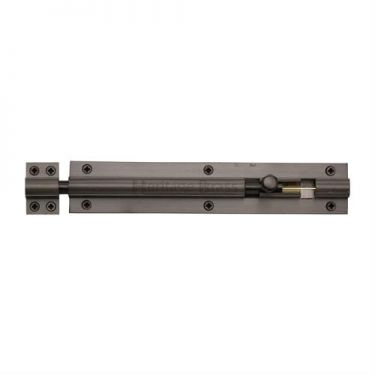 Click Here To Enlarge This Photo Of C1584 8-MB Heritage Brass Door Bolt Straight 8" x 1 &half;"" Matt Bronze Finish