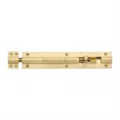 C1584 8-SB Heritage Brass Door Bolt Straight 8" x 1 &half;"" Satin Brass Finish